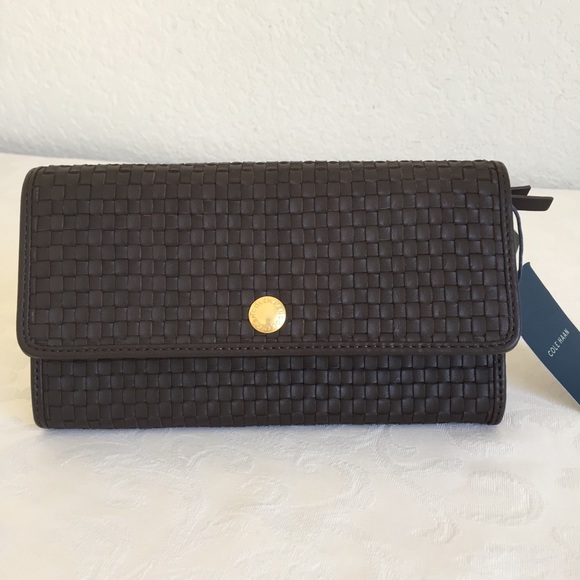 Cole Haan brown woven convertible wallet bag - Picture 2 of 9